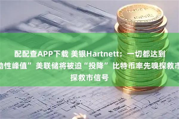 配配查APP下载 美银Hartnett：一切都达到“流动性峰值” 美联储将被迫“投降” 比特币率先嗅探救市信号